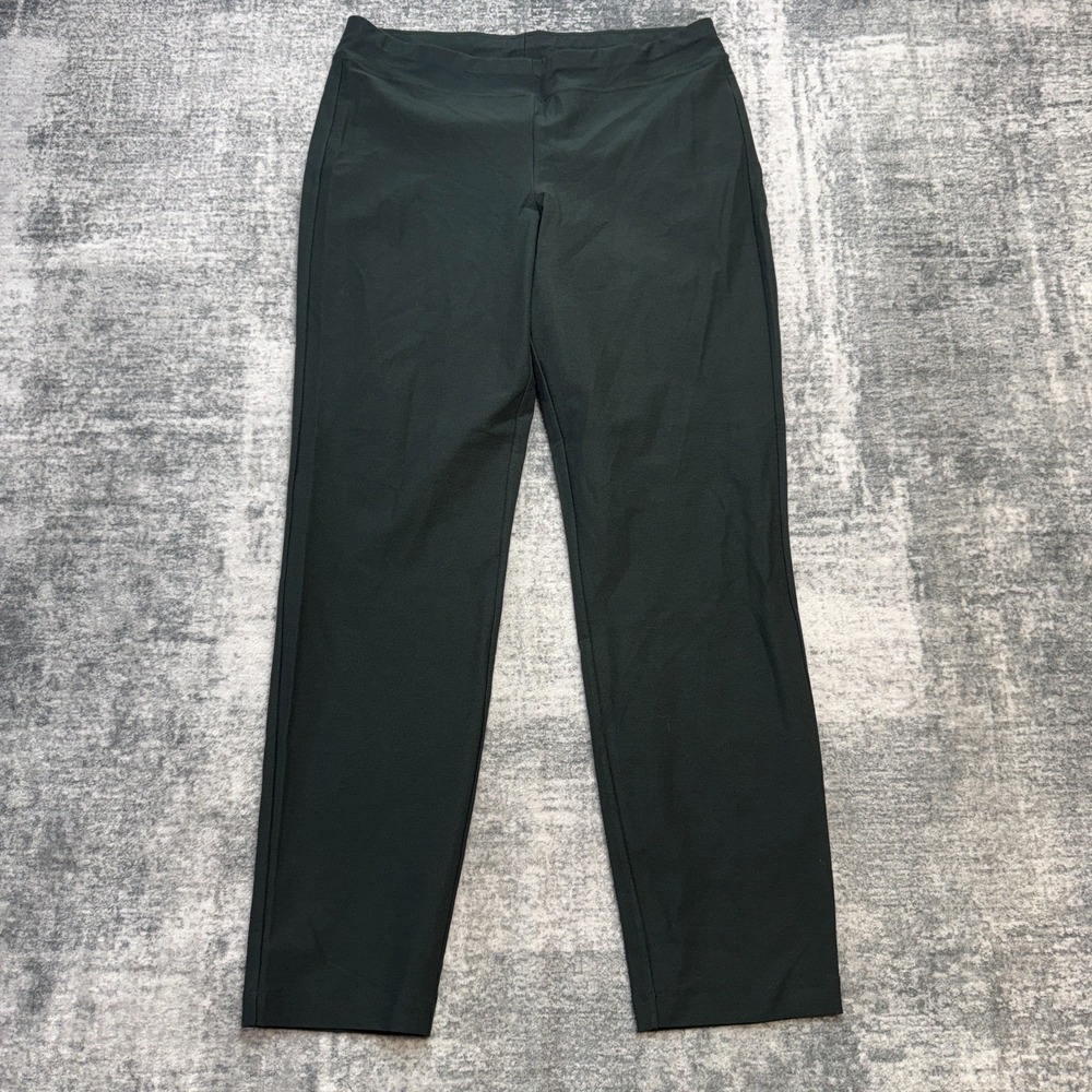 Eileen Fisher Pants Womens Small Forest Green Washable Stretch Crepe Slim Ankle